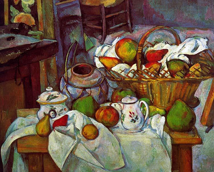 Paul Cezanne Vessels, Basket and Fruit oil painting image